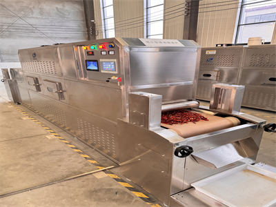 微波烘干隧道爐的應用推動了辣椒加工產業鏈的升級