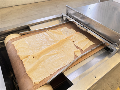 告別傳統烘干方式 引入微波設備實現快速均勻烘干處理豆皮