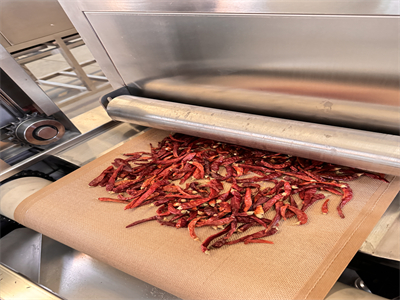 微波烘干設備為辣椒加工行業帶來了全新的發展機遇