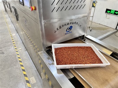 辣椒碎的微波干燥殺菌加工